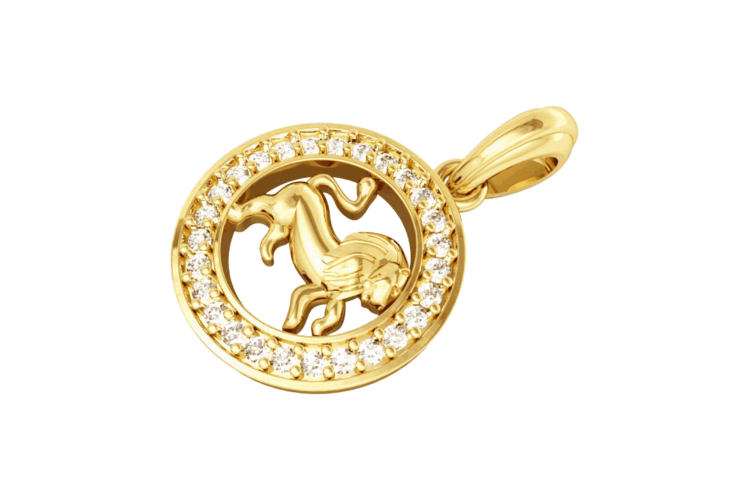 Leo Charm in Gold